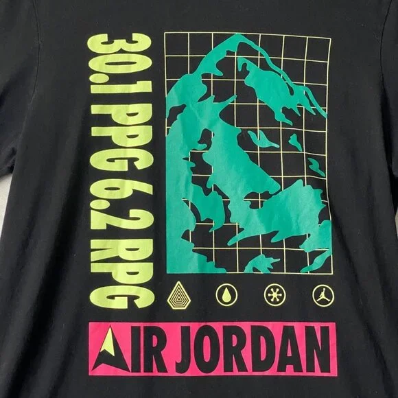 Air Jordan Men Black Standard Winter Utility Mountainside Tee T-Shirt Sz Medium - Picture 2 of 4